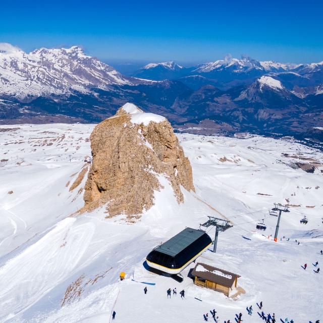 Hiver Domaine Alpin Vue Depuis Le Sommarel ©ot Le Dévoluy 04 03 2022 Drone 1