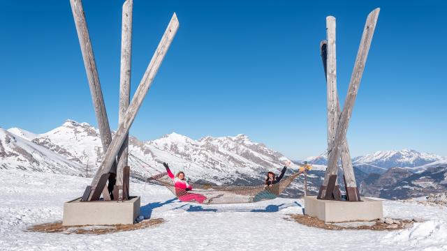 Hamac sur le domaine skiable du Dévoluy