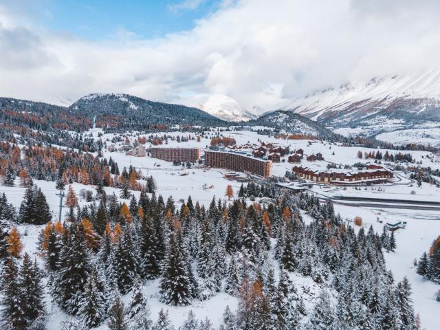 Superdévoluy sous la neige, dans les Hautes Alpes