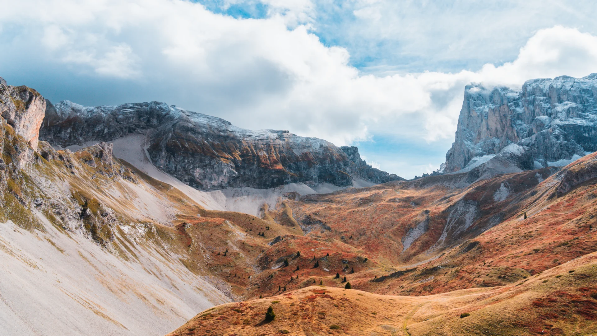 Landschappen Herfst Vallon Dane Eerste Sneeuwvlok Ot Le Devoluy 4000px