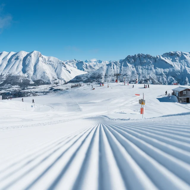 Sur les pistes de ski du Dévoluy, Hautes Alpes