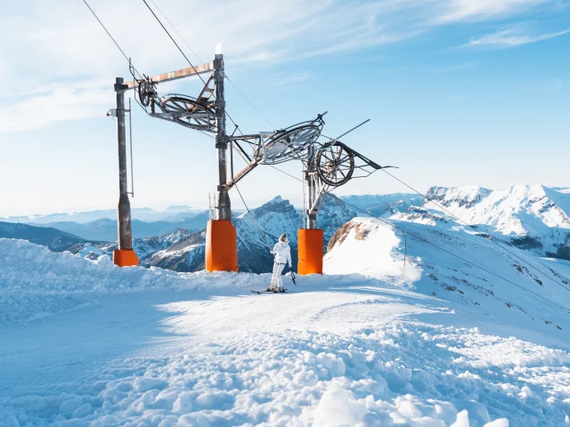 Skier sur le Pierra, dans Le Dévoluy, Hautes Alpes